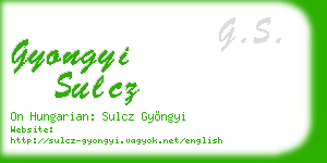 gyongyi sulcz business card