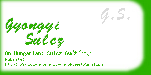 gyongyi sulcz business card